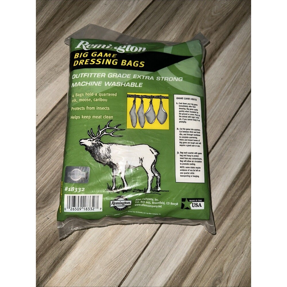 Remington Field Dressing Bag #18332 Reusable NEW Large Deer